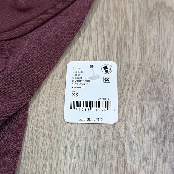 NWT Free People First Choice Burgundy Women's Intimately Free Bodysuit - Picture 9 of 9